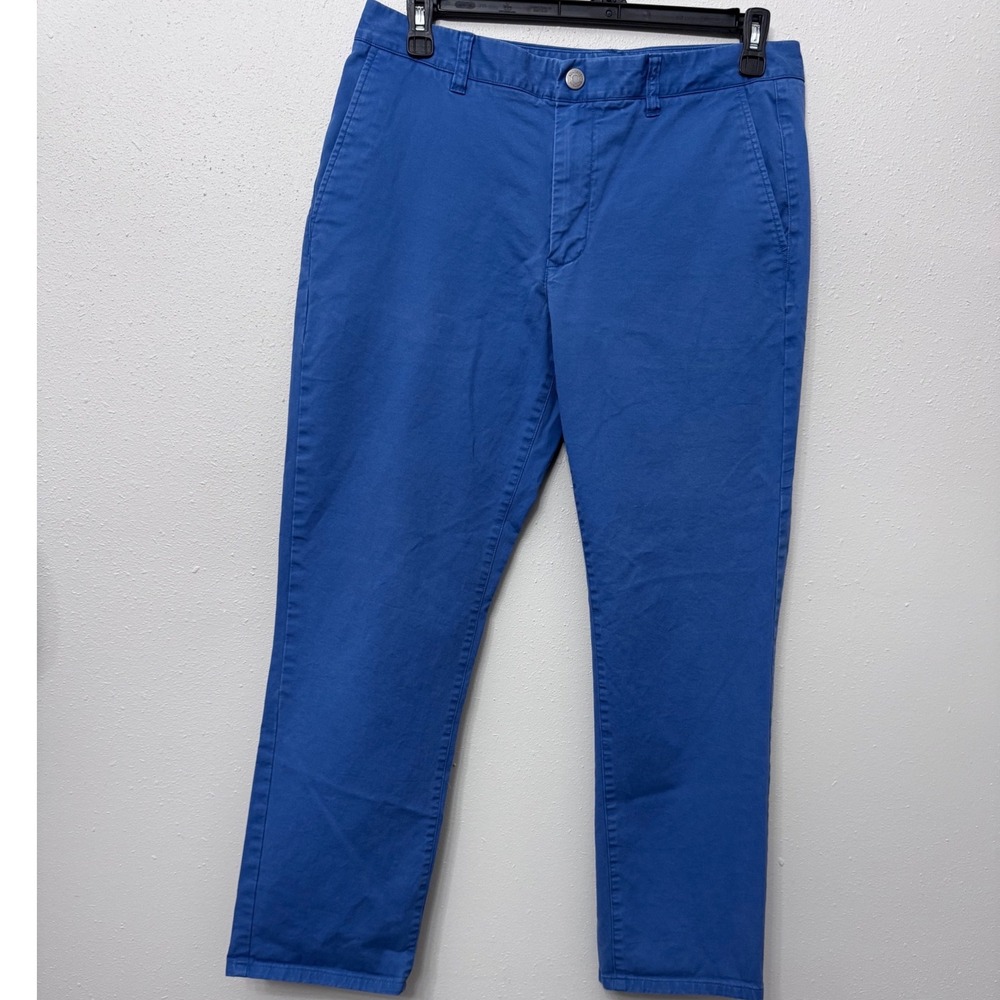Bonobos Washed Slim Straight Pants Mens 34x36 Blue Preppy Americana Caeerwear
